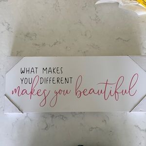 “What makes you different makes you beautiful”